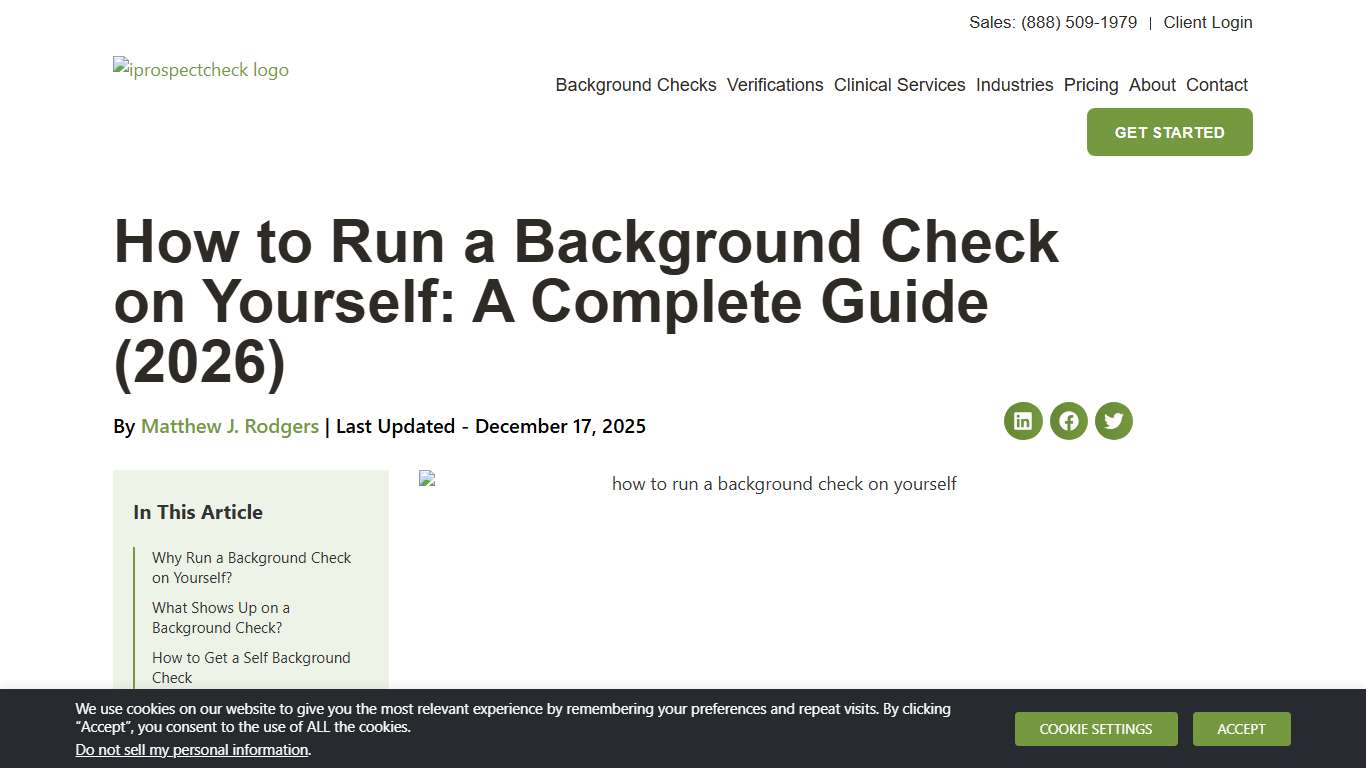 How to Run a Background Check on Yourself: A Complete Guide (2026) - iprospectcheck